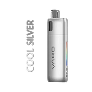 A Cool Silver colored OXVA ONEO 40W Pod Vape Kit with a 2ML tank, displayed alongside the text 'COOL SILVER' and the OXVA brand logo.
